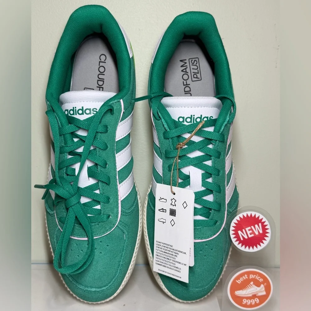 adidas - Size 8 - Women's Breaknet Sleek Shoes Green JH6896 - New - Picture 1 of 12